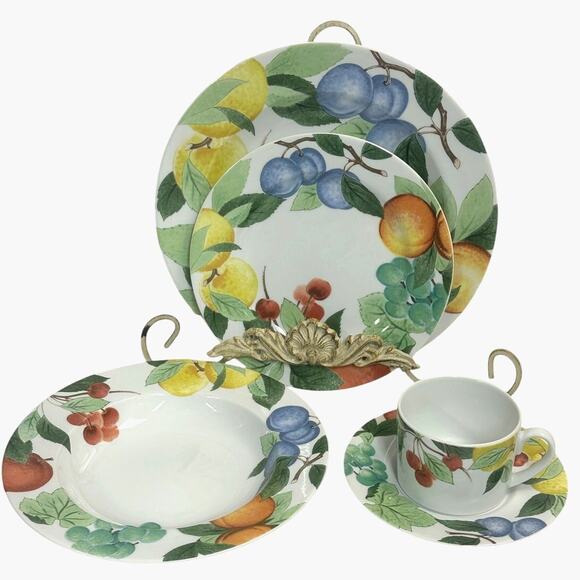 Studio Nova Retired 1999-2004 'Orchard Jewels' 5-Piece Place Setting-Exceptional - Picture 1 of 10